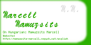 marcell mamuzsits business card